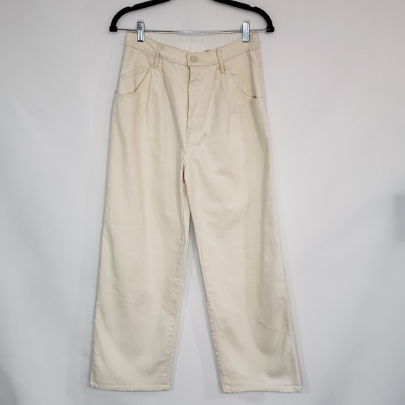 MOTHER The Half Spring Pleated Greaser Ankle in Act Natural - Picture 2 of 5